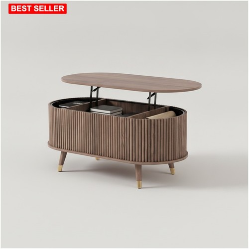 Coffee table oval lift - oval, lift-top