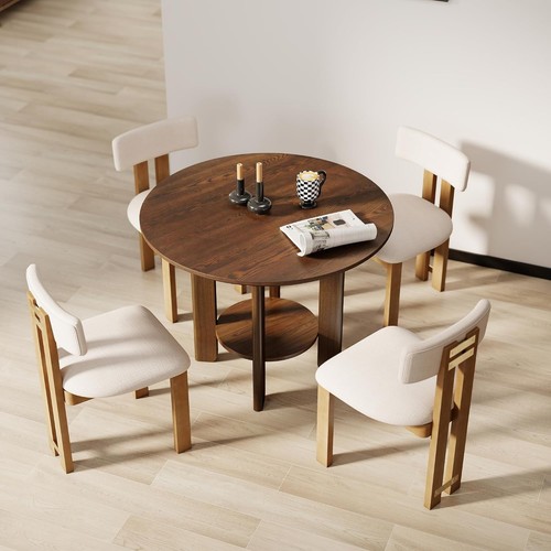 Round walnut home - 42",