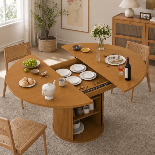 Extendable round dining - 47-63,